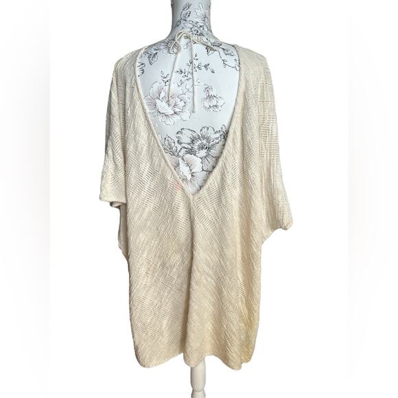 Mara Hoffman Woven Poncho in Loom Weaving Open Knit Cover Up OS - Picture 8 of 9